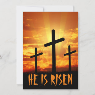 He Is Risen Matthew 28:6 Easter  Invitation