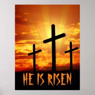 He Is Risen Matthew 28:6 Easter  Poster