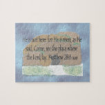 He is Risen - Matthew 28:6 Jigsaw Puzzle<br><div class="desc">The Bible verse Matthew 28:6 is on this product. This is a great product for Easter gifts. customize or personalize for the look you want.</div>