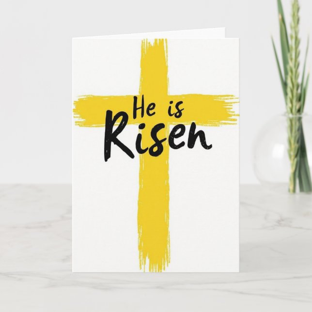 He Is Risen Minimalist Card (Front)
