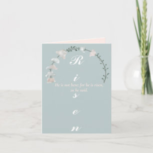 He is Risen: Pastel Scripture Easter Greeting Card