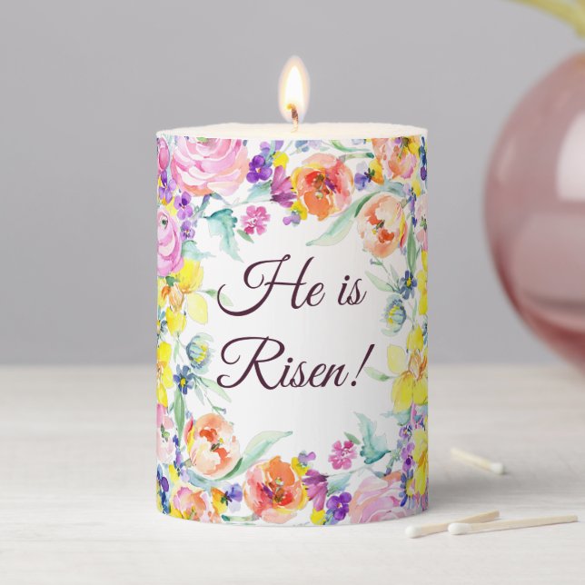 He is risen!     pillar candle (In Situ)