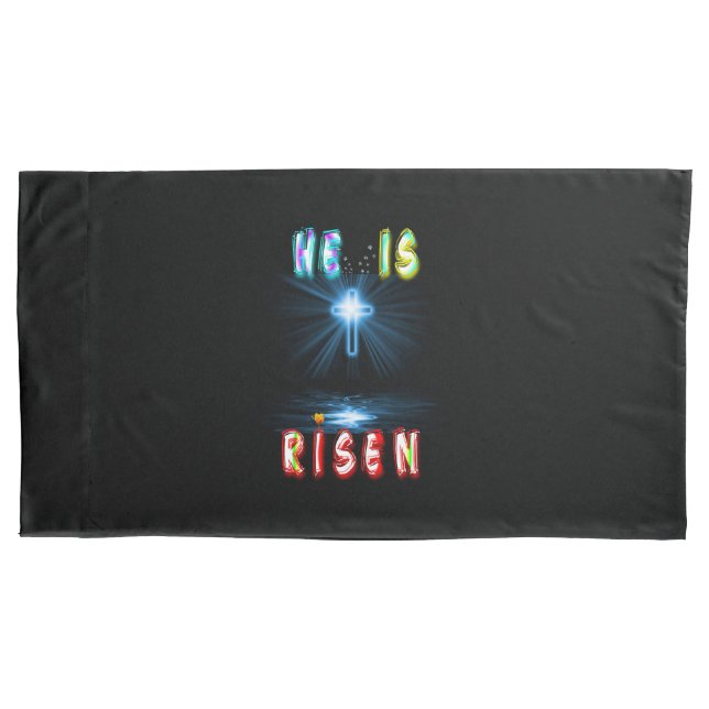 He Is Risen Pillow Case (Front-Left)