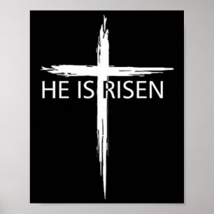 He Is Risen Pocket Christian Easter Jesus Religiou Poster