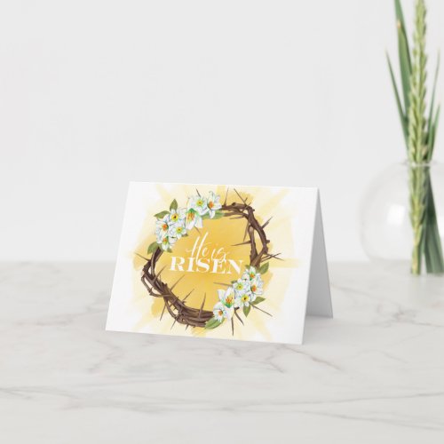 He Is Risen Religious Easter Card