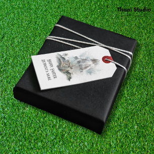 He is Risen Religious Easter Christian Cross Gift Tags