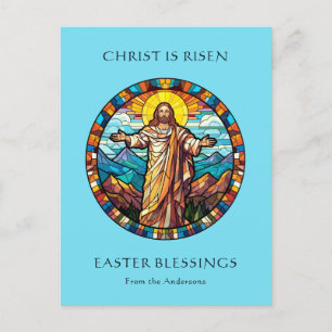 He Is Risen Religious Easter Jesus Resurrection Holiday Postcard