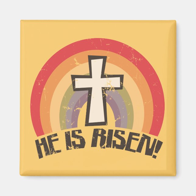 He Is Risen Religious Easter Magnet (Front)
