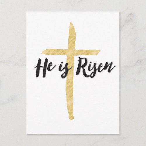 He is Risen Religious Easter Postcard