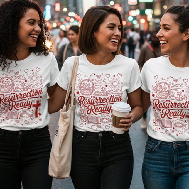 He Is Risen Resurrection Ready Christian Easter Fa Tri-Blend Shirt (Creator Uploaded)