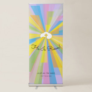 He Is Risen Resurrection Retractable Banner