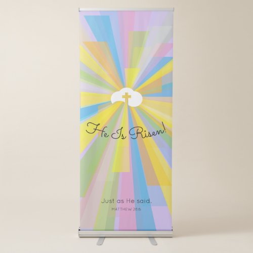 He Is Risen Resurrection Retractable Banner