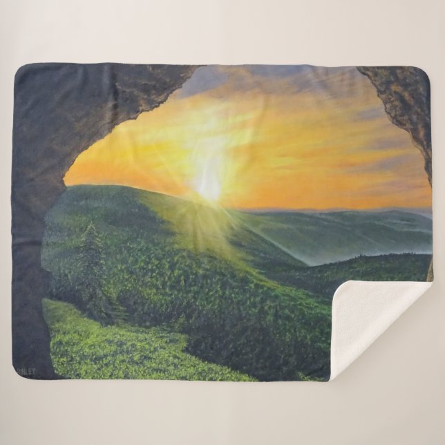 He Is Risen! Sherpa Blanket (Front (Horizontal))