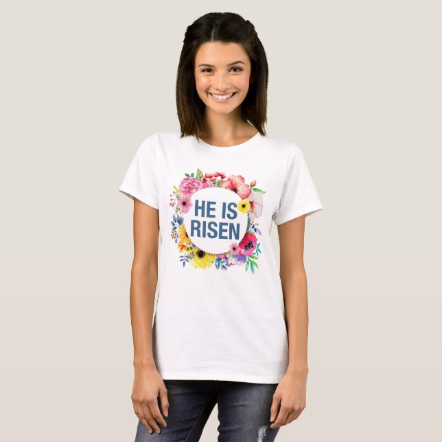 He Is Risen Shirt, Easter Tshirt (Front Full)