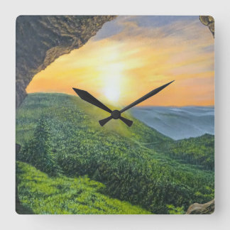 He Is Risen! Square Wall Clock