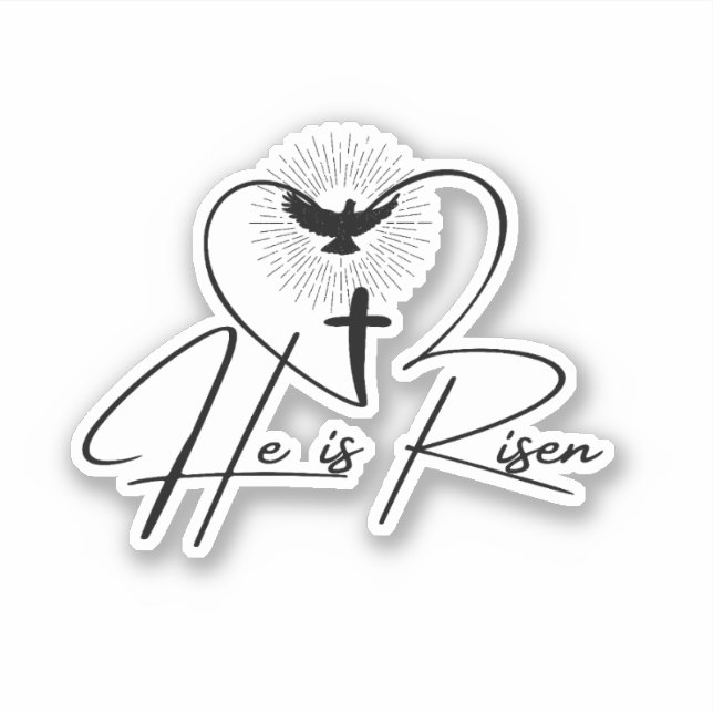 He Is Risen Sticker (Front)