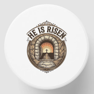 He Is Risen Vintage Easter Cross Shirt Mini Candle Favors