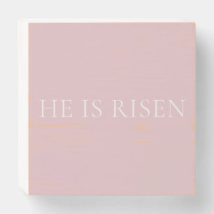 He Is Risen Wooden Plaque   Easter Home Decor