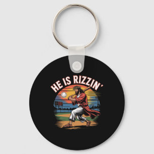 He Is Rizzen Easter Jesus Saves Shirt Religious Ch Keychain