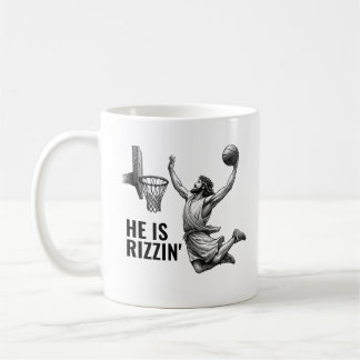 He is Rizzin - Basketball Jesus Funny Jesus Meme Coffee Mug