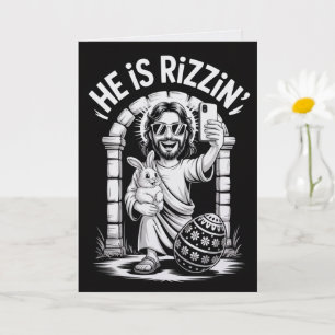 He Is Rizzin' Easter Card Gen Z Christian Meme