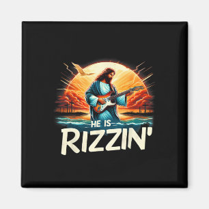 He Is Rizzin Easter Christian Jesus Vintage Jesus Magnet