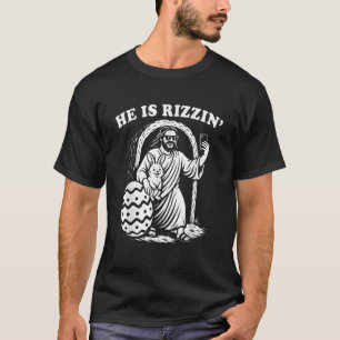 He Is Rizzin Funny Rizz Easter Meme T-Shirt
