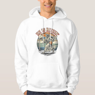 He Is Rizzin Vintage Basketball Religious Shirt De