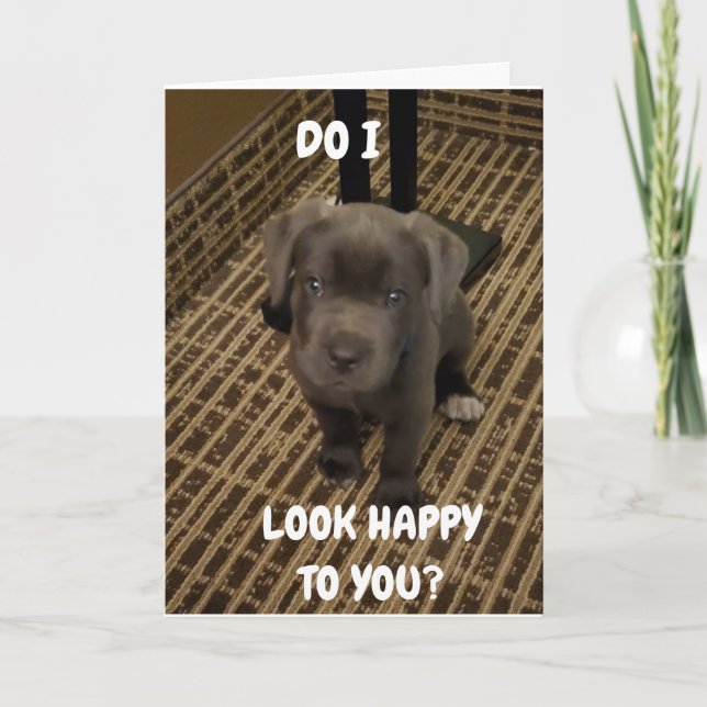 HE IS SERIOUS *DON'T FORGET ME WHEN YOU'RE GONE*  CARD (Front)
