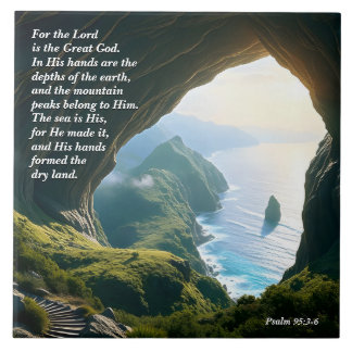 He is the Great God, God & Creation Verse Ceramic Tile