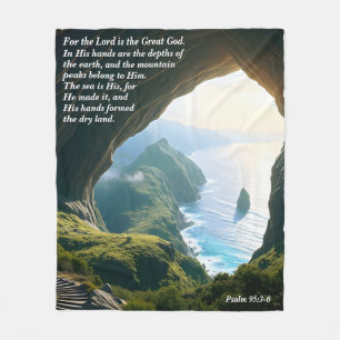 He is the Great God, God & Creation Verse Fleece Blanket