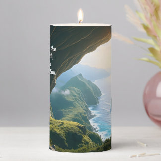 He is the Great God, God & Creation Verse Pillar Candle