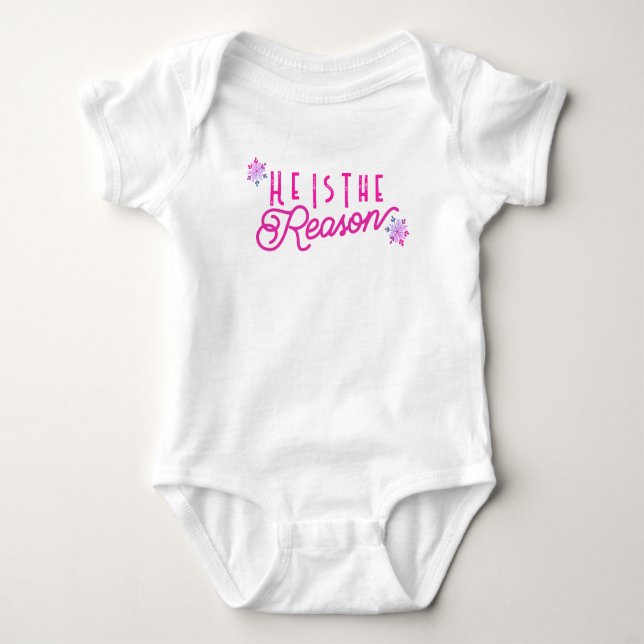 He is the reason Christian Christmas   Baby Bodysuit (Front)