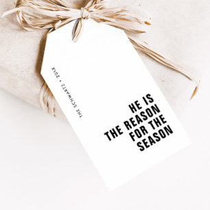 He is the Reason for the Season Christian Holiday Gift Tags
