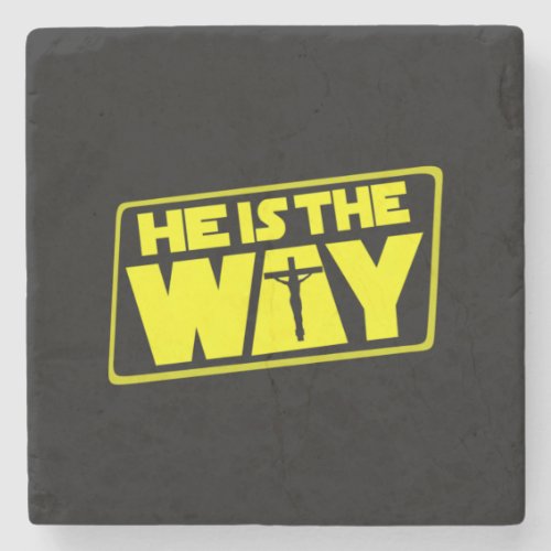 HE IS THE WAY T_Shirt Classic Stone Coaster