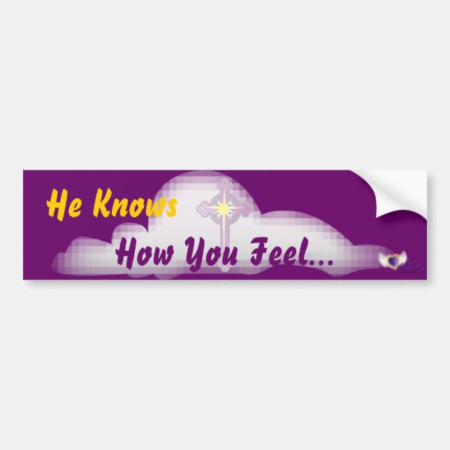 He Knows How-Customize Bumper Sticker (Front)