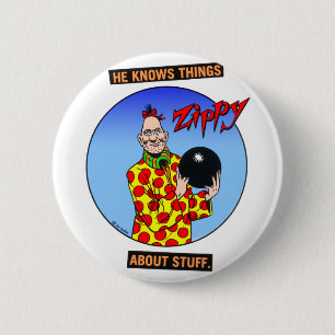 He knows things... button