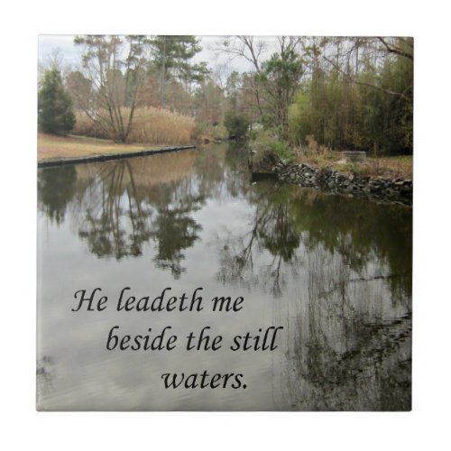 He leadeth me beside still waters ceramic tile