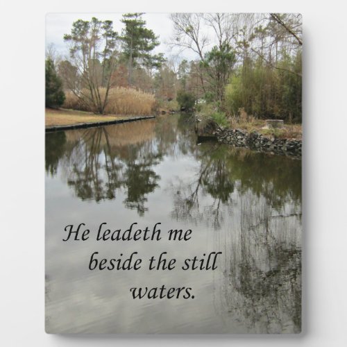 He leadeth me beside still waters plaque