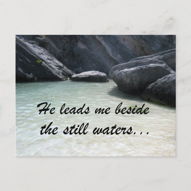 He leads me beside the still waters... postcard (Front)