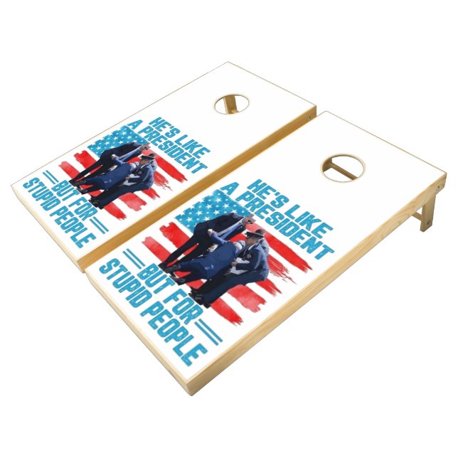 He Like A President Cornhole Set (Angled)