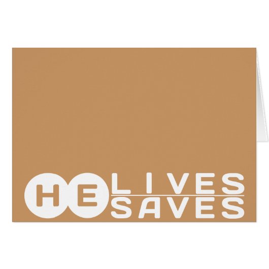 He Lives He Saves Cards (Front Horizontal)
