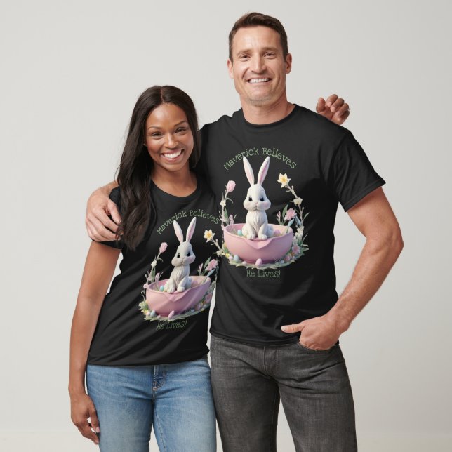 He Lives! Personalized Easter Design T-Shirt (Unisex)