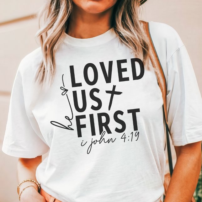 He Loved Us First Tri-Blend Shirt (Creator Uploaded)