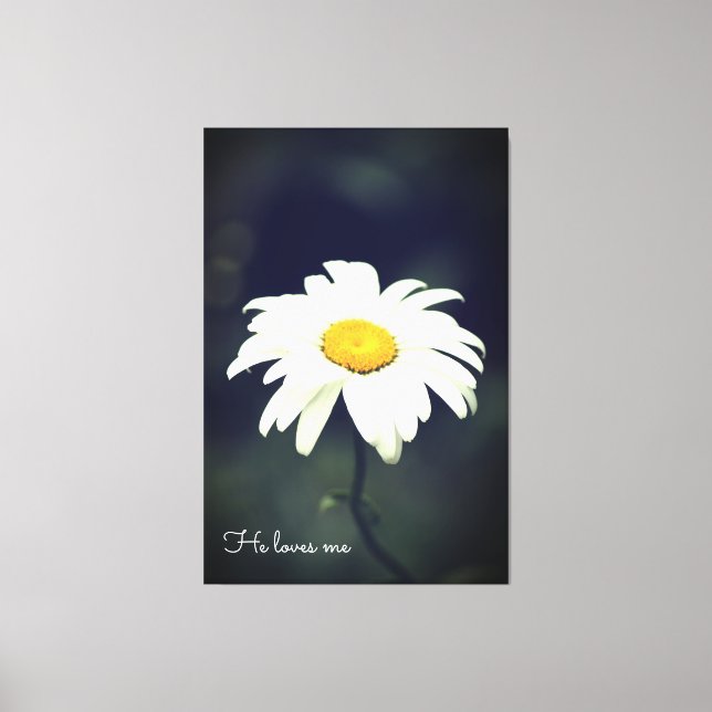 He Loves Me Daisy Canvas (Front)