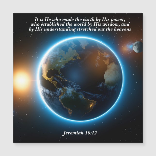 He made the Earth: Creation Verse Magnet (Front)