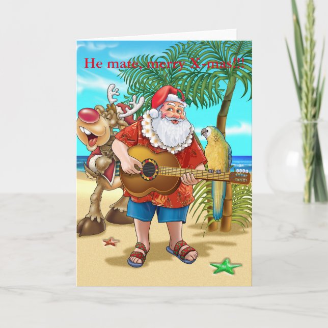 He mate, merry Chistmas Holiday Card (Front)