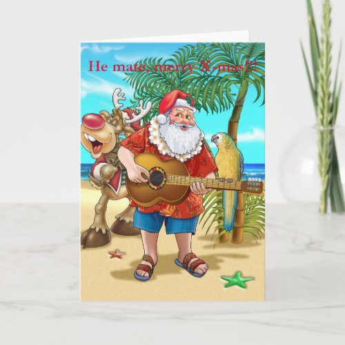 He mate merry Chistmas Holiday Card