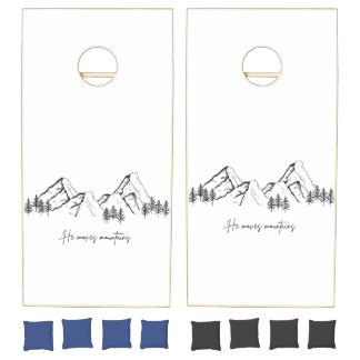 He Moves Mountains  Cornhole Set