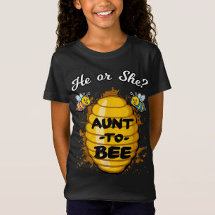 He Or She Aunt To Bee Gender Baby Reveal Announcem T-Shirt